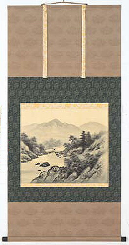 楽天市場】掛け軸 水墨山水 森島清泰 美術年鑑掲載作家 肉筆 掛軸 全国