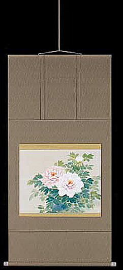 掛け軸 名取り草 はけ口華凰 芸術年鑑掲げる絵書き 尺八横  掛軸 全国貨物輸送無料 【smtb-k】【ky】