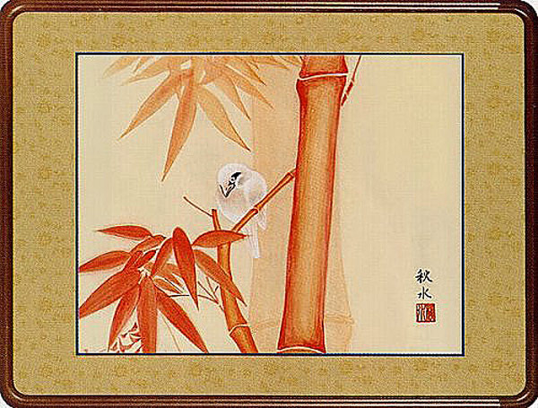 楽天市場】【作家名】鈴木竹柏 【作品名】桃季の里 日本画 絵画