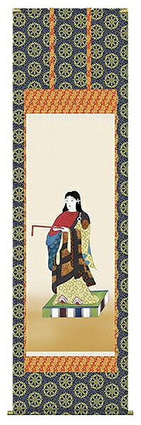 掛け軸　聖徳太子御尊像　田村竹世　尺五 掛軸　全国送料無料　【smtb-k】【ky】｜古都-京都　掛け軸専門店　文永堂