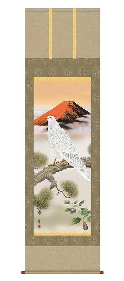 楽天市場】掛け軸 一富士二鷹三茄子 (井原蒼竹) 送料無料 掛軸