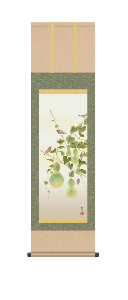 楽天市場】掛け軸 月下白鷺図 (葛谷聖山) （掛軸小物なし) 送料無料