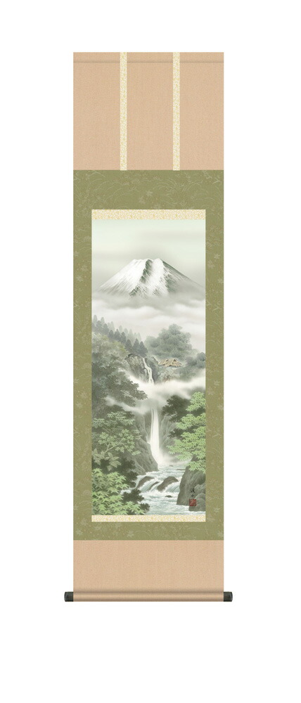 掛け軸　冨峰渓谷　伊藤渓山／掛軸　送料無料