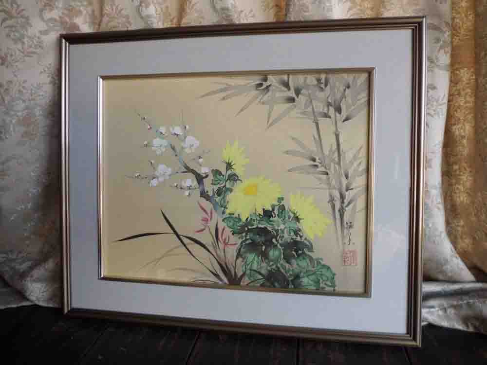 楽天市場】掛け軸 星野国光 墨竹 絵画 掛軸 日本画 美術名典掲載
