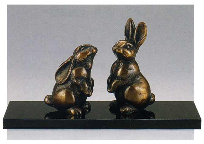 楽天市場】中村晋也 月からの使者たち （ブロンズ像） 送料無料