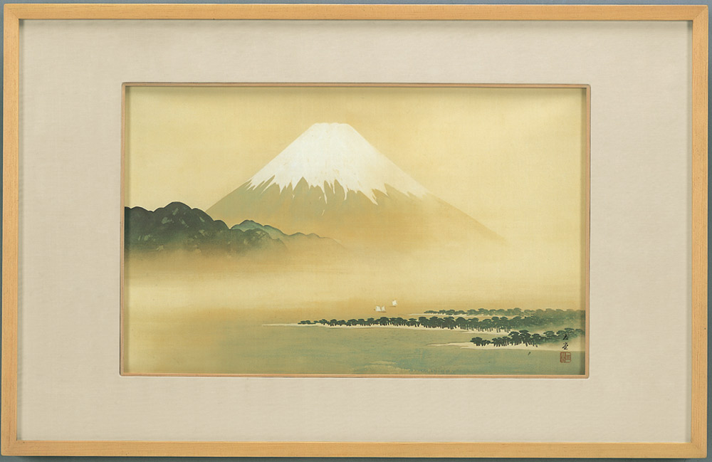 楽天市場】【版画・絵画】川合玉堂『富嶽』リトグラフ□限定200部