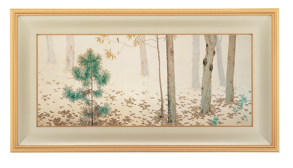 菱田春草 落葉 複製画 原本 楽天市場】菱田春草 絵画 落葉・左隻 送料無料 【複製】【美術
