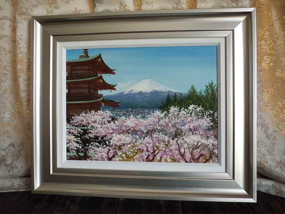 楽天市場】油絵 角館の桜 寺井孝作品 F20サイズ 肉筆油絵 油彩