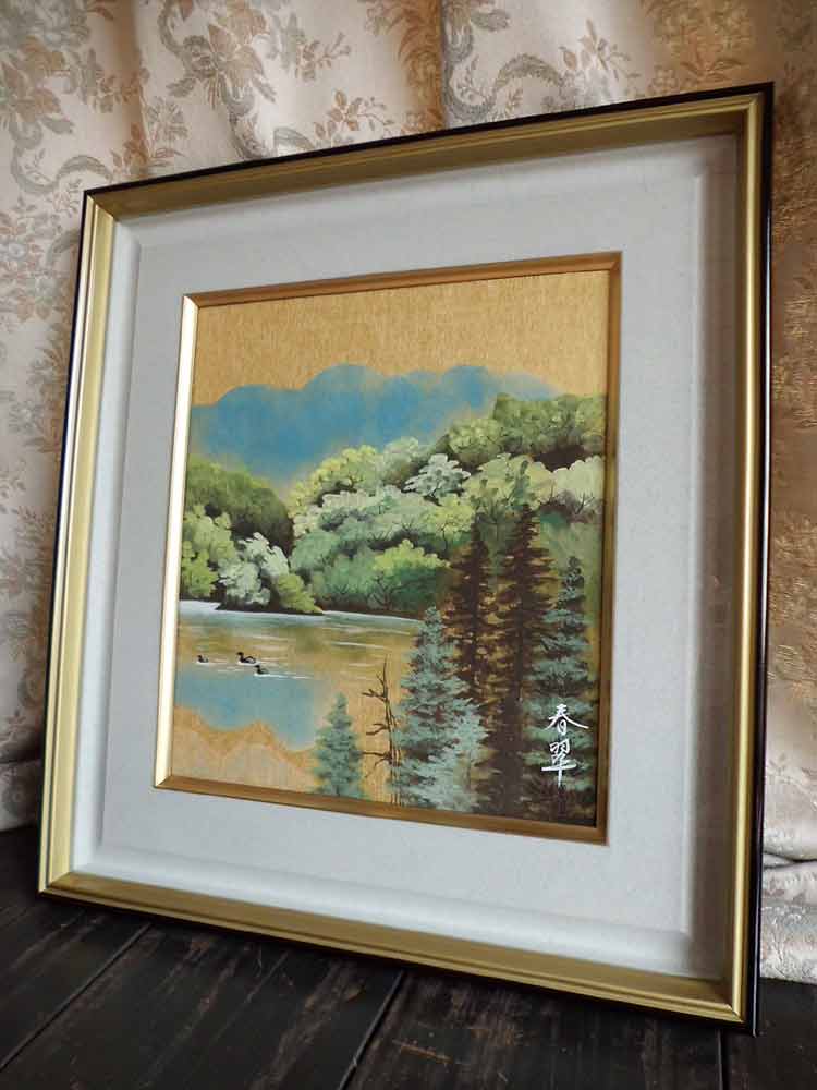 楽天市場】山本 仁吉「バラ」油絵・色紙6号 友美会代表 美術年鑑、美術