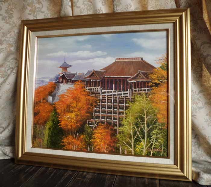 楽天市場】【送料無料】絵画□宮田将司□花（背景青） F6□油絵□風景