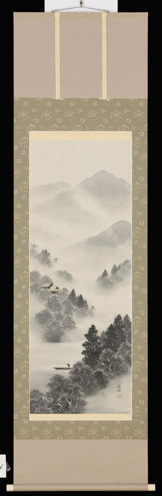 楽天市場】掛軸 水墨山水／箕輪翠香 美術年鑑掲載作家 号 12万6