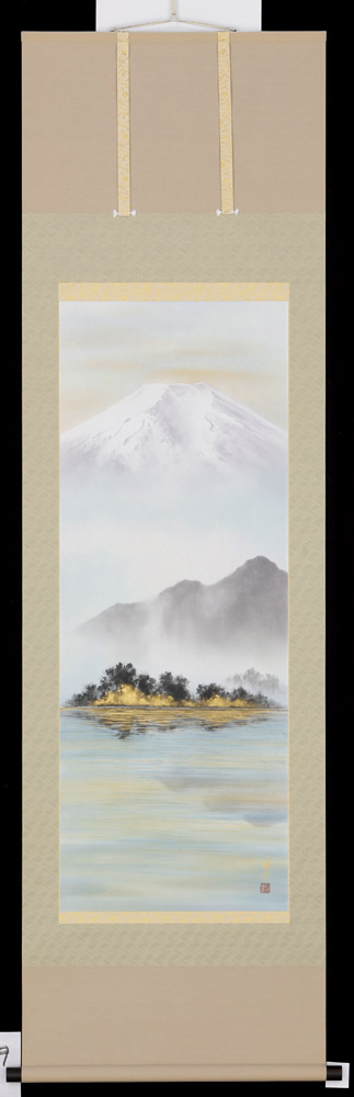 楽天市場】掛け軸 水墨山水 森島清泰 美術年鑑掲載作家 肉筆