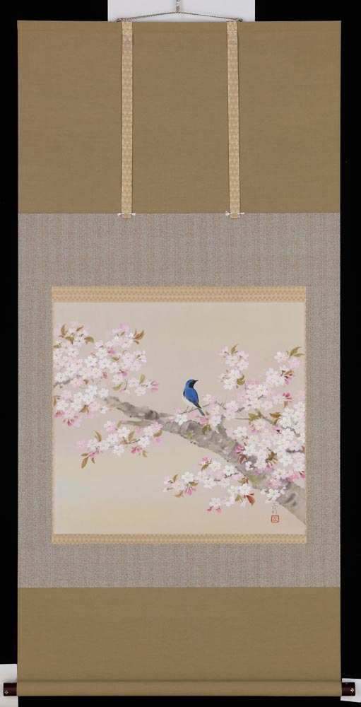 楽天市場】掛け軸 掛軸（かけじく）桜に小鳥（川島 正行）全国