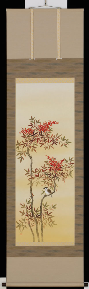 森島清泰【真作】菊花図 美術年鑑作家 春展 日本美術院 掛軸24111717 img60994957.jpg