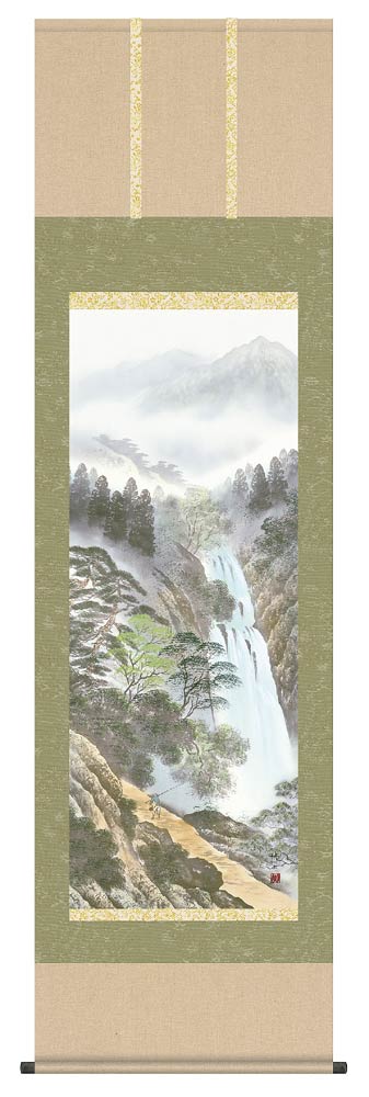 楽天市場】掛け軸 滝山水 （大橋秀麗） （掛軸小物なし） 送料無料