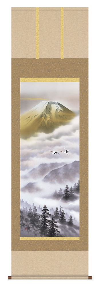 楽天市場】掛け軸 赤富士飛翔 (熊谷千風) 送料無料 掛軸 : 掛け軸