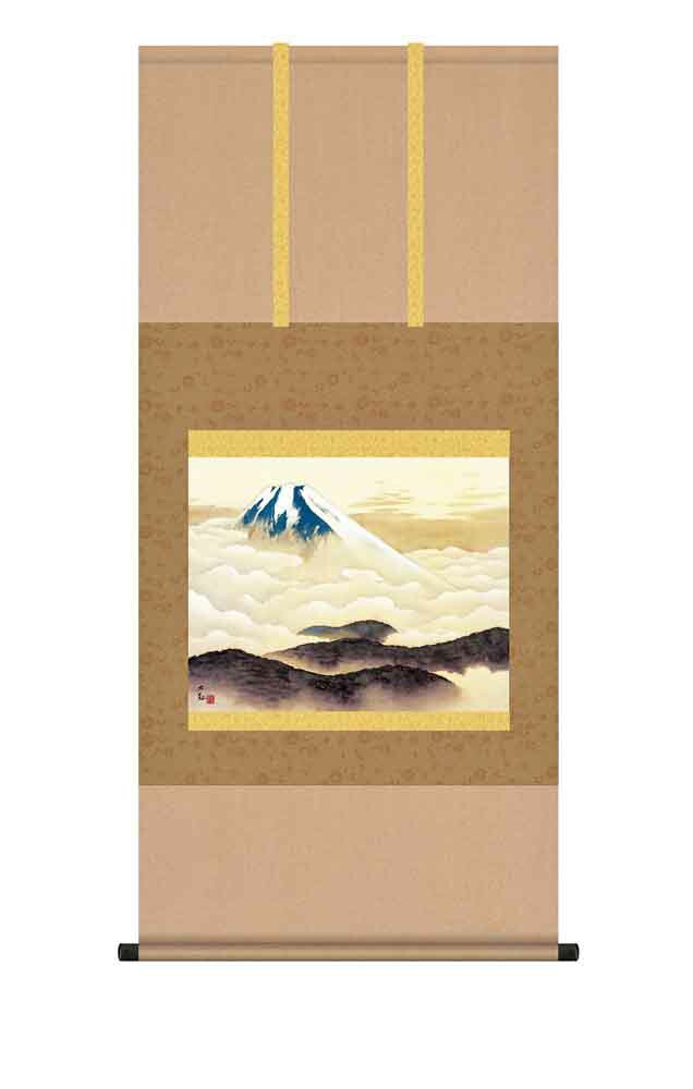 楽天市場】横山大観 掛け軸 富士霊峰 送料無料 【掛軸】【海・山】【一