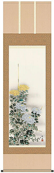 送料無料　長江桂舟　菊花流麗　掛け軸　掛軸｜古都-京都　掛け軸専門店　文永堂