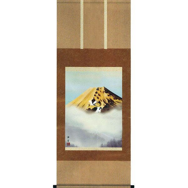 ★決算特価商品★ 楽天市場】掛け軸 紅富士山水／田中浩一 日展入選作家 美術名典 絵画