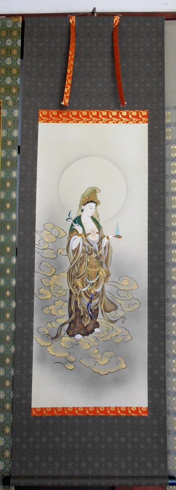 掛け軸　上野 光明／美術名典掲載作家　肉筆　掛軸  全国送料無料　【smtb-k】【ky】
