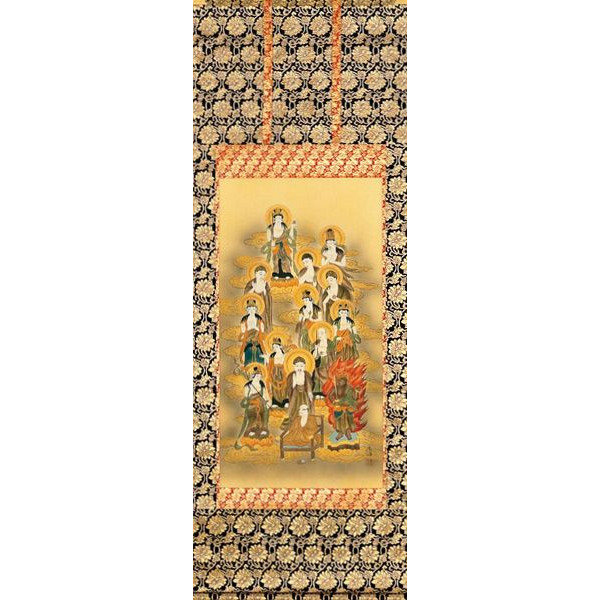 楽天市場】【掛軸 仏画】本金押箔十三佛【B5687】【送料無料