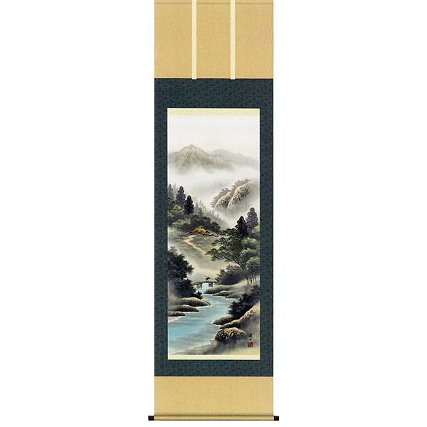 掛け軸　緑風水明　伊藤渓山 　掛軸 全国送料無料　【smtb-k】【ky】