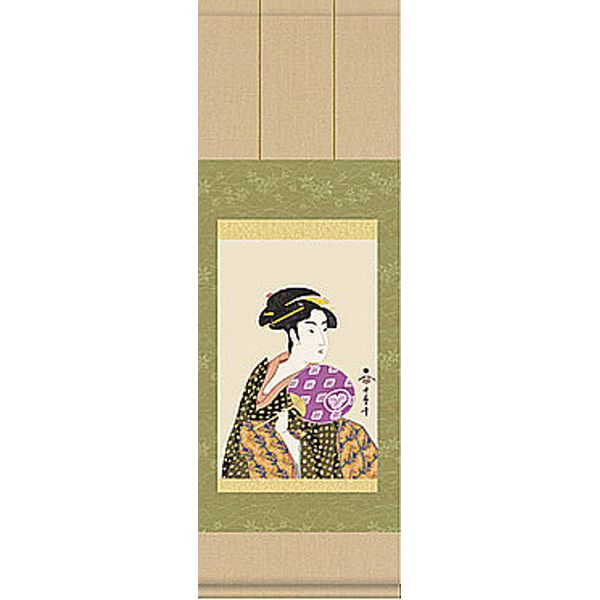 楽天市場】絵画 浮世絵 美人画 団扇を持つおひさ 喜多川歌麿 額