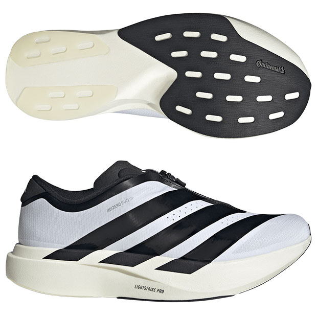 アディゼロ EVO SL ZIP M フットウェアホワイト×コアブラック 【adidas|アディダス】ランニングシューズkh9623|オリジナルスショップ
