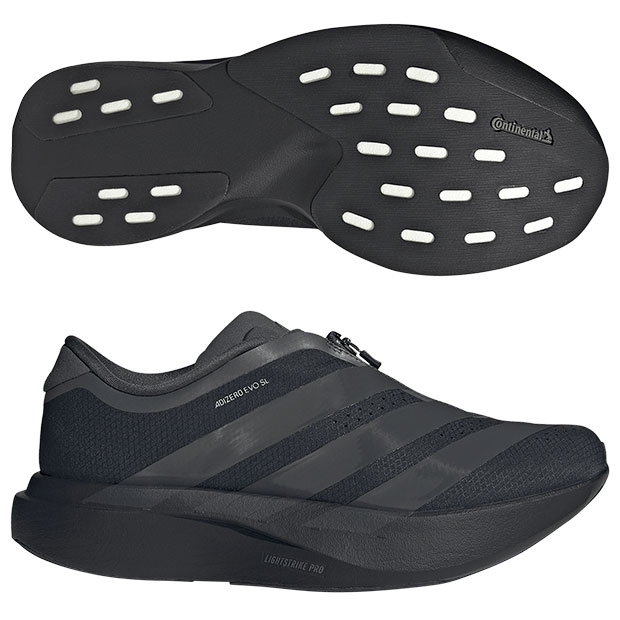 レディース アディゼロ EVO SL ZIP W コアブラック×グレーシックス 【adidas|アディダス】ランニングシューズki4797|オリジナルスショップ