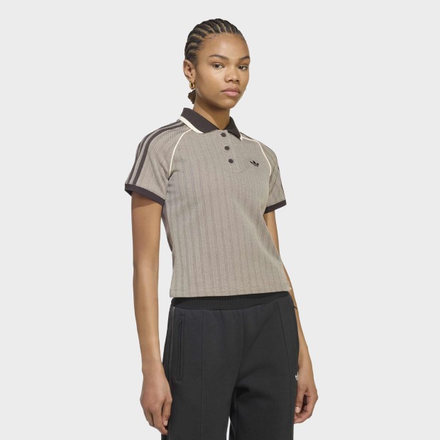 レディース ツィードスポーツシャツ ともし火赤銅色 【adidas originals|アディダスオリジナルス】to607-kx1871