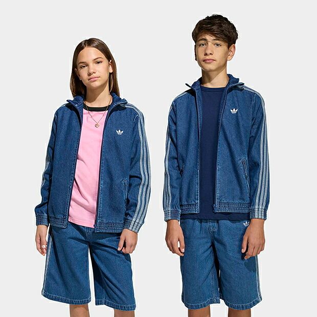 ジュニア キッズ アディカラー ファイヤーバード デニム トラックトップ　ミディアムヴィンテージデニム　【adidas originals|アディダスオリジナルス】c4305-ke2849