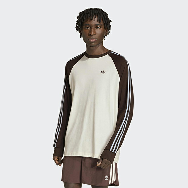 【尖んがり20倍】ブリットコア 苛性カリ 長袖 プルオーバー 象牙色 【adidas originals|アディダスオリジナルス】hm061-hz3829