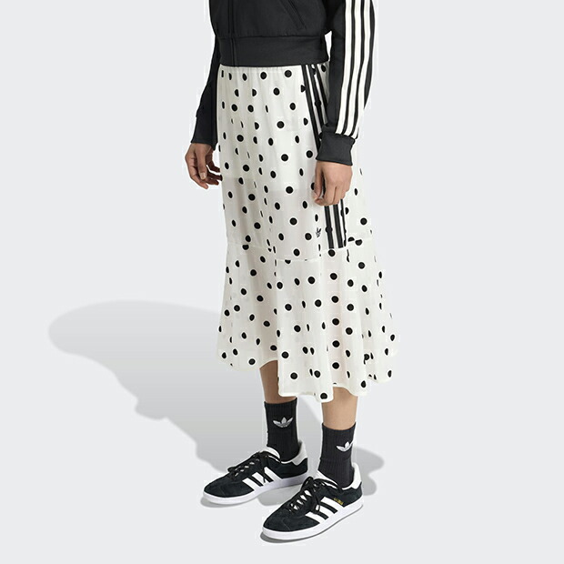 レディース シアー 水玉模様スカート　オフホワイト　【adidas originals|アディダスオリジナルス】cs701-kv1176