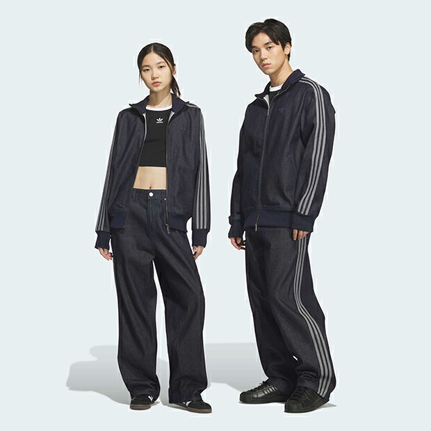 【SALE対象】ユニセックス アディカラー ファイヤーバード デニム トラックパンツ(ジャージ) インディゴデニム 【adidas originals|アディダスオリジナルス】dh964-ks2231|オリジナルスショップ