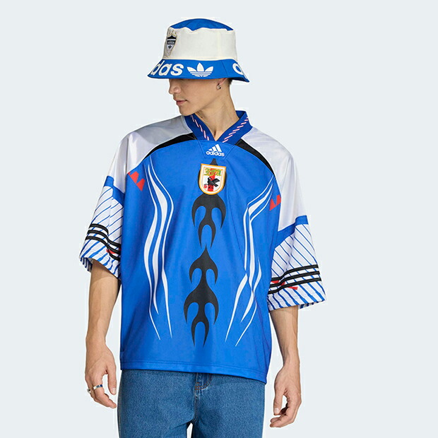 【尖んがり2倍】ブリングバック リミックス 日本 プルオーバー 力強さ青色 【adidas originals|アディダスオリジナルス】hy290-kd5984