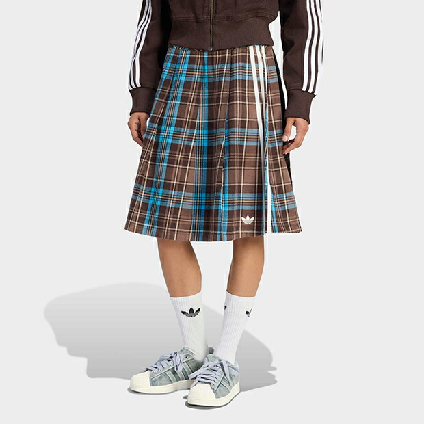 レディース プリーツ チェック スカート　マルチカラー　【adidas originals|アディダスオリジナルス】kc285-kw4529