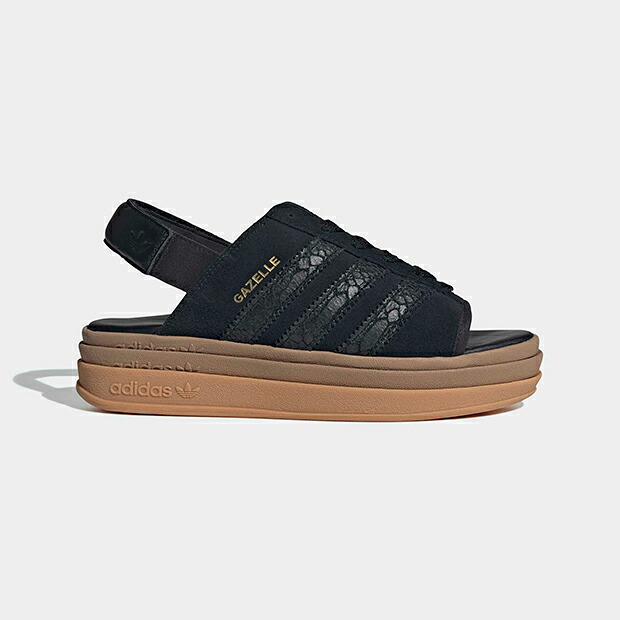 【4/4 20時～4/13 10時までポイント2倍】レディース ガゼル ボールド サンダル GAZELLE BOLD SANDAL opt29　コアブラック×ゴールドメタリック　【adidas originals|アディダスオリジナルス】hq4688 8,954円