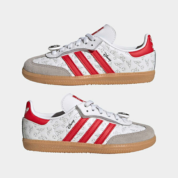 ジュニア キッズ アディダス ディズニー サンバ OG oox33 クラウドホワイト×ベタースカーレット 【adidas originals|アディダスオリジナルス】ih1753