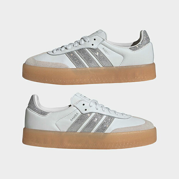 レディース サンバ SAMBAE ops87　クリスタルホワイト×シルバーメタリック　【adidas originals|アディダスオリジナルス】ih4046