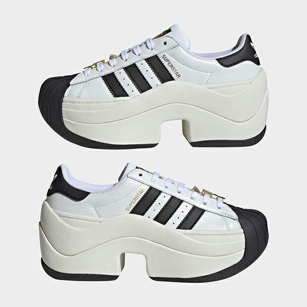 レディース はやりっ児 塗板 SUPERSTAR BOLD opv36 クラウドホワイト×象牙色 【adidas originals|アディダスオリジナルス】jr9895