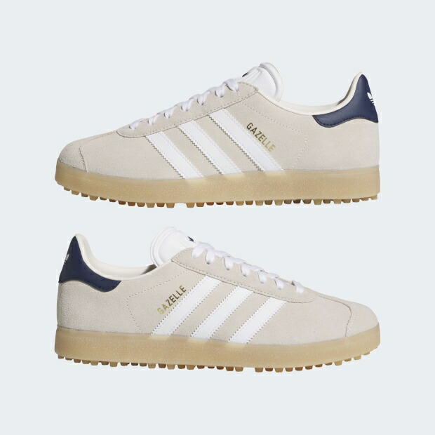 ガゼル ゴルフ GAZELLE SPIKELESS GOLF njy15　チョークホワイト×クラウドホワイト　【adidas originals|アディダスオリジナルス】hp7073