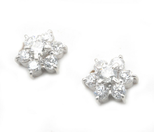 ☆美品☆ptプラチナ天然ダイヤモンドピアス0.56カラット