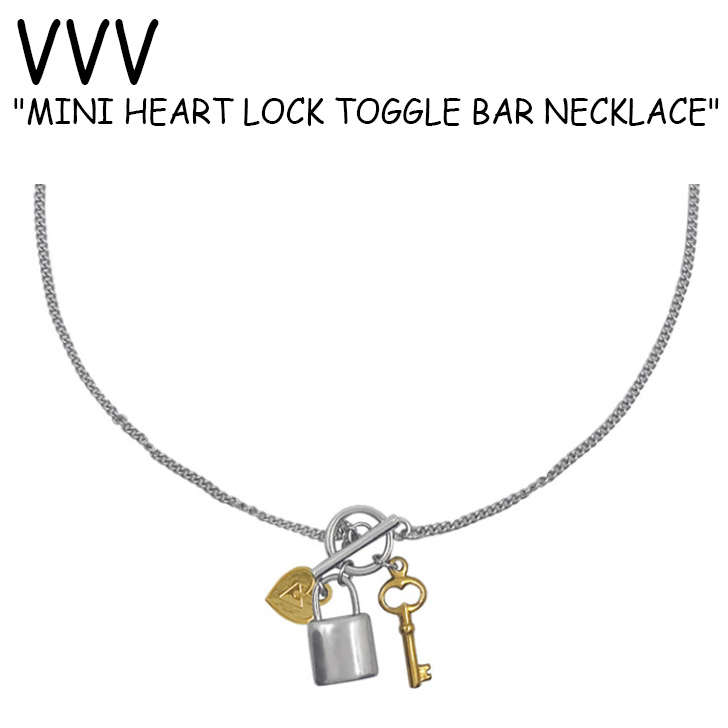 ブイブイブイ ネックレス Vvv レディース Mini Heart Lock Toggle Bar ミニ ハート ロック トグル バー Silver シルバー 韓国アクセサリー Acc Educaps Com Br