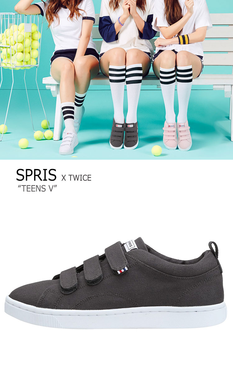 楽天市場 スプリス Twice スニーカー Spris メンズ レディース トゥワイス ティーンズ ベルクロ Twice Teens V Gray グレー Fskvh1u60m8 シューズ A Labs