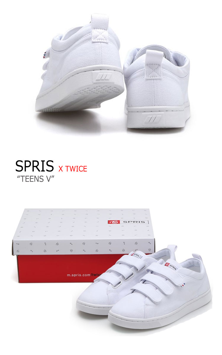 楽天市場 スプリス Twice スニーカー Spris メンズ レディース トゥワイス ティーンズ ベルクロ Twice Teens V White ホワイト Fskvh1u60ww シューズ A Labs