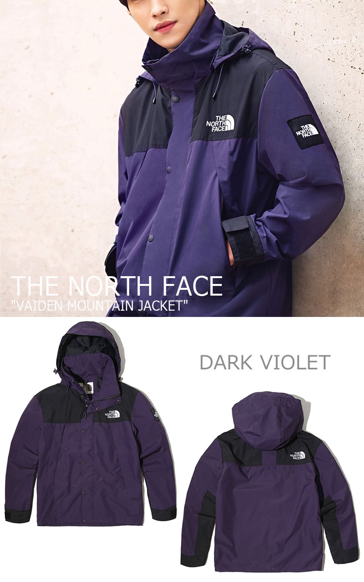 dark purple north face jacket