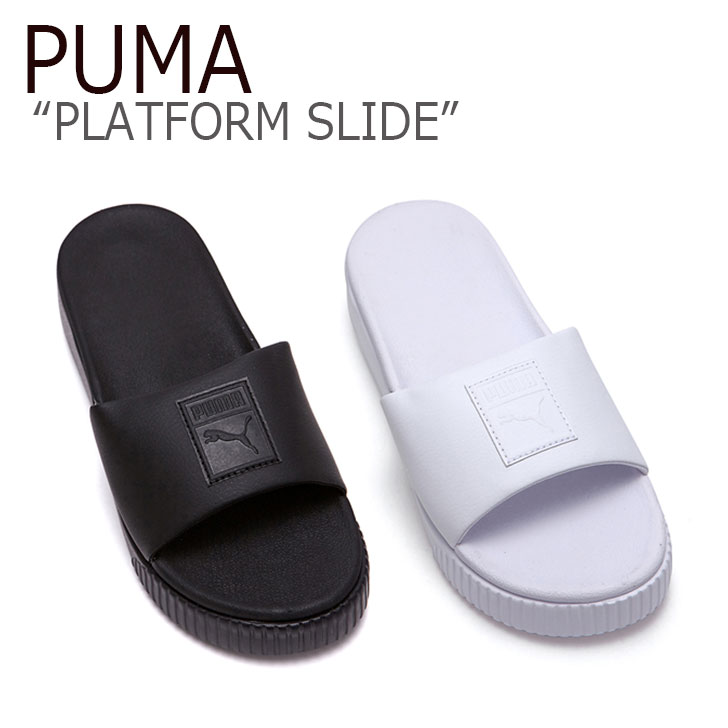 puma slippers black
