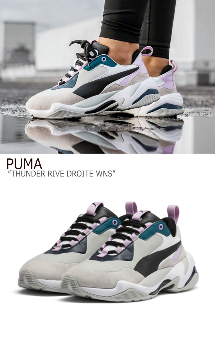 楽天市場 プーマ スニーカー Puma メンズ レディース Thunder Rive Droite Wns サンダー ライブ ドロイト ウーマン Grey Purple グレー パープル シューズ 中古 未使用品 A Labs