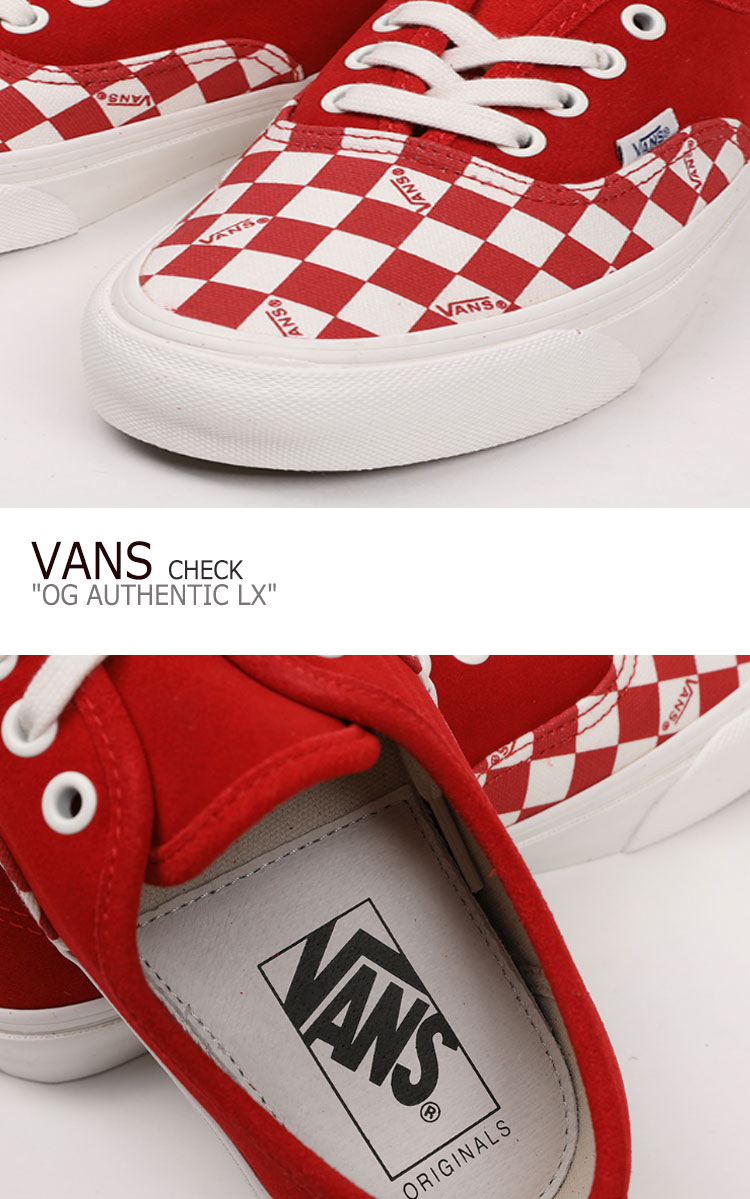 vans check red