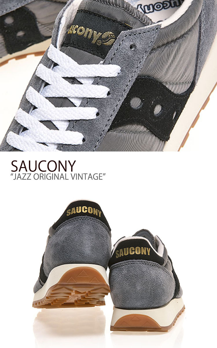 最適な材料 サッカニー スニーカー Saucony メンズ レディース Jazz Original Vintage ジャズオリジナルヴィンテージ Gray Black グレー ブラック S 97 シューズ 絶対一番安い Blog Hindikhabar Com